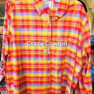 Crazy Cowgirl brand plaid long sleeve